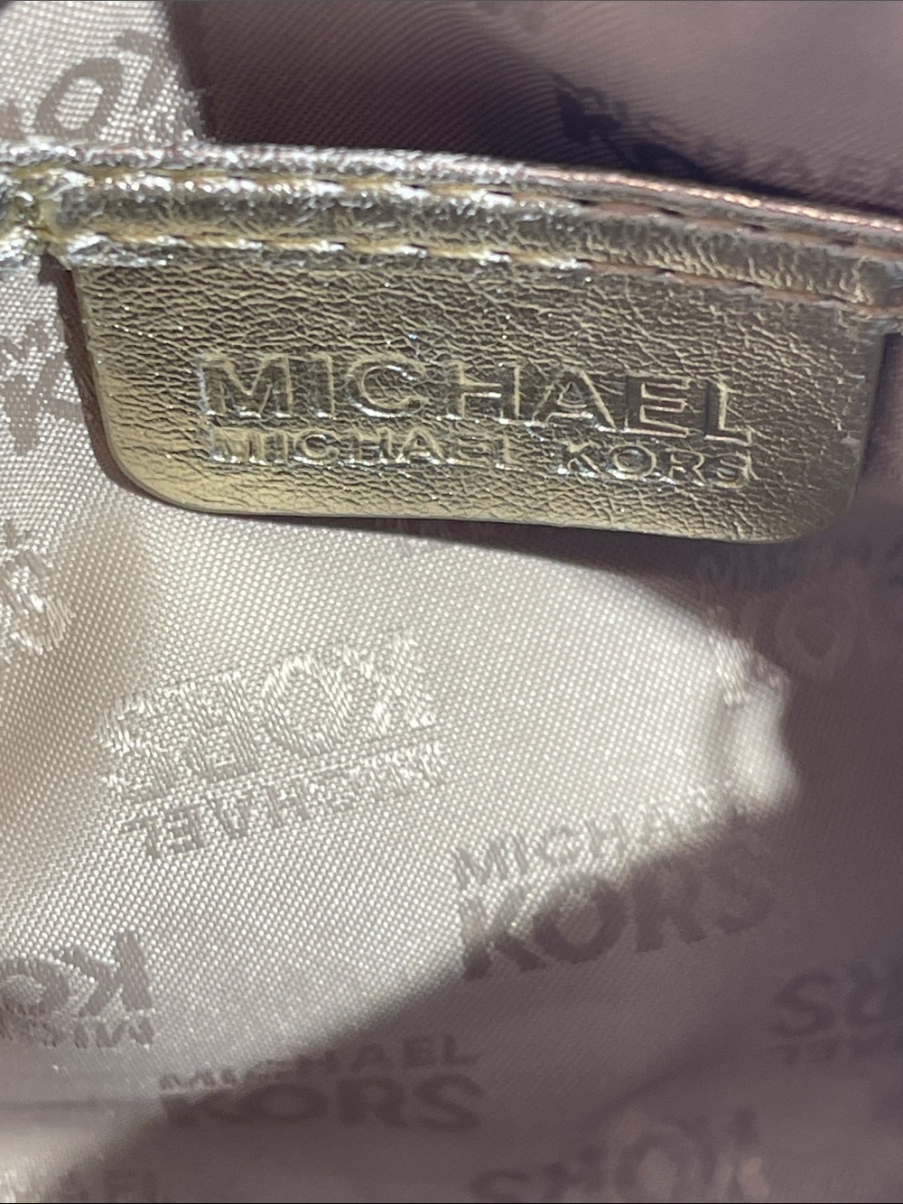Michael Kors Metallic Gold MAKEUP Bag